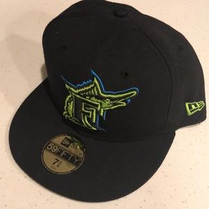 Florida Marlins New Era baseball cap.